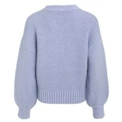 Among The Brave Keeper Lilac Chunky Textured Boxy Balloon Sleeve Knit