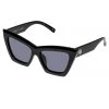 Le Specs Hathor Alt Fit Cat Eye Square Black Smoke Lens Sunglasses Accessories