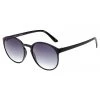 Le Specs Swizzle Thin Round Matte Black Smoke Gradient Lens Sunglasses
