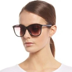 Le Specs Entitlement Cats Eye Black Smoke Gradient Lens Sunglasses