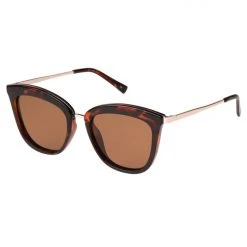 Le Specs Accessories Caliente Tort Gold Arms Brown Polarised Lens Sunglasses