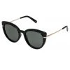 Le Specs Promiscuous Black Khaki Lens Polarised Sunglasses With Gold Arms Accessories