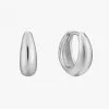 Ania Haie Luxe Minimalism Huggie Silver Hoop Earrings Accessories