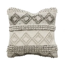 Mulberi Cushion, Throws & Linen Leblon Natural White Grey Textured Cushion 45x45cm