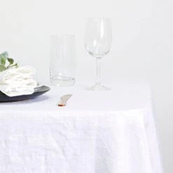 Kerridge Linen White Tablecloth 150x260cm Cushion, Throws & Linen