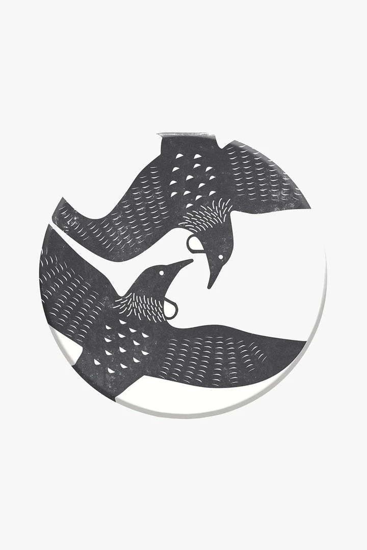 100% NZ Linocut Kereru Ceramic Coaster Table & Kitchen 3 100% NZ Linocut Kereru Ceramic Coaster Table & Kitchen