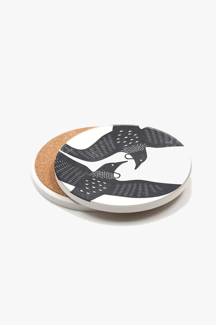 100% NZ Linocut Kereru Ceramic Coaster Table & Kitchen 4 100% NZ Linocut Kereru Ceramic Coaster Table & Kitchen