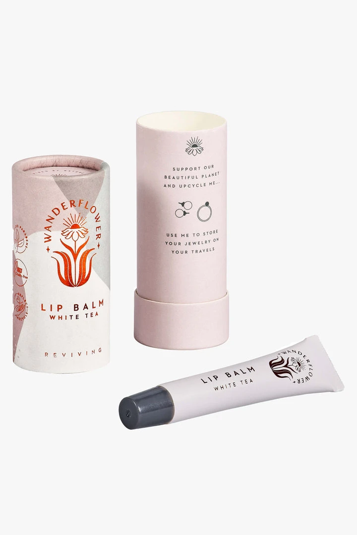 Wanderflower Lip Balm 12ml White Tea Home & Beauty 4 Wanderflower Lip Balm 12ml White Tea Home & Beauty