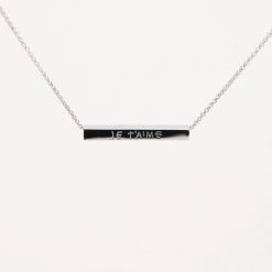 Federation Accessories Love Always Bar Bracelet Je T'aime Sterling Silver