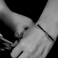 Federation Accessories Love Always Bar Bracelet Je T'aime Sterling Silver