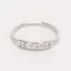 Federation Accessories Love You Je T'aime Script Ring Sterling Silver 1 Federation Accessories Love You Je T'aime Script Ring Sterling Silver
