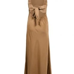 Among The Brave Lucky Charm Spice Satin Sleeveless Tie Back High Neck Midi Dress Fashion 11 Among The Brave Lucky Charm Spice Satin Sleeveless Tie Back High Neck Midi Dress Fashion