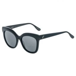 Bask Luna Shiny Black Grey Polarised Oversized Sunglasses Accessories