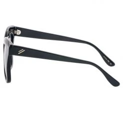 Bask Luna Shiny Black Grey Polarised Oversized Sunglasses Accessories