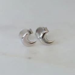 Sophie Accessories Luna Lover Stud Earrings Silver