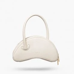 Rey, The Label Accessories Luna Ivory Mini Half Moon Bag
