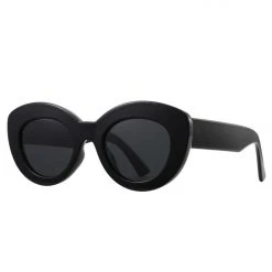 Reality Eyewear Accessories Marmont Chunky Cat Eye Black Polarised Sunglasses