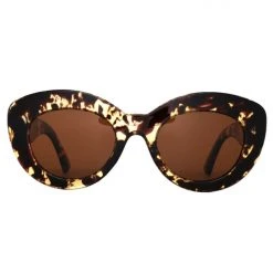 Reality Eyewear Accessories Marmont Chunky Cat Eye Honey Turtle Polarised Sunglasses