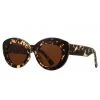 Reality Eyewear Accessories Marmont Chunky Cat Eye Honey Turtle Polarised Sunglasses