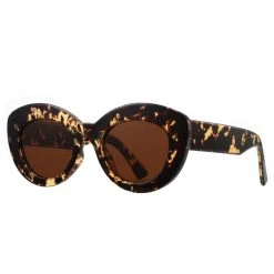 Reality Eyewear Accessories Marmont Chunky Cat Eye Honey Turtle Polarised Sunglasses