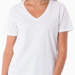 Silent Theory Fashion Marvellous V Neck White Tee