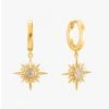 Ania Haie Accessories Midnight Star Huggie Hoop Gold Earrings