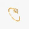 Ania Haie Accessories Midnight Star Adjustable Gold Ring