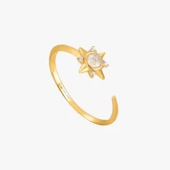 Ania Haie Accessories Midnight Star Adjustable Gold Ring