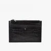 Peta + Jain Millie Black Croc Vegan Leather Slim Wallet Accessories