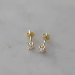 Sophie Accessories Mini Pearl Stud Earrings Gold