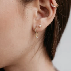 Sophie Accessories Mini Pearl Stud Earrings Gold