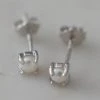 Sophie Mini Pearl Stud Earrings Silver