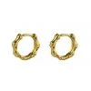 Brie Leon Mini Bambu Sleeper 18k Gold Plated 925 Sterling Silver Base 1.5cm Hoop Earrings Accessories