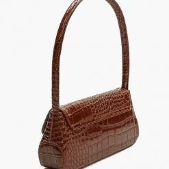 Brie Leon Mini Camille Espresso Recycled PU Top Handle Crossbody Bag