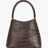 Brie Leon Mini Chloe Espresso Top Handle Croc Bag 2 Brie Leon Mini Chloe Espresso Top Handle Croc Bag