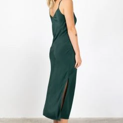 Among The Brave Fashion Moonlight Forest Satin Bias Slip Dress