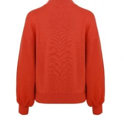 Ivy + Jack Motivation Blood Orange Boxy Balloon Sleeve Knit