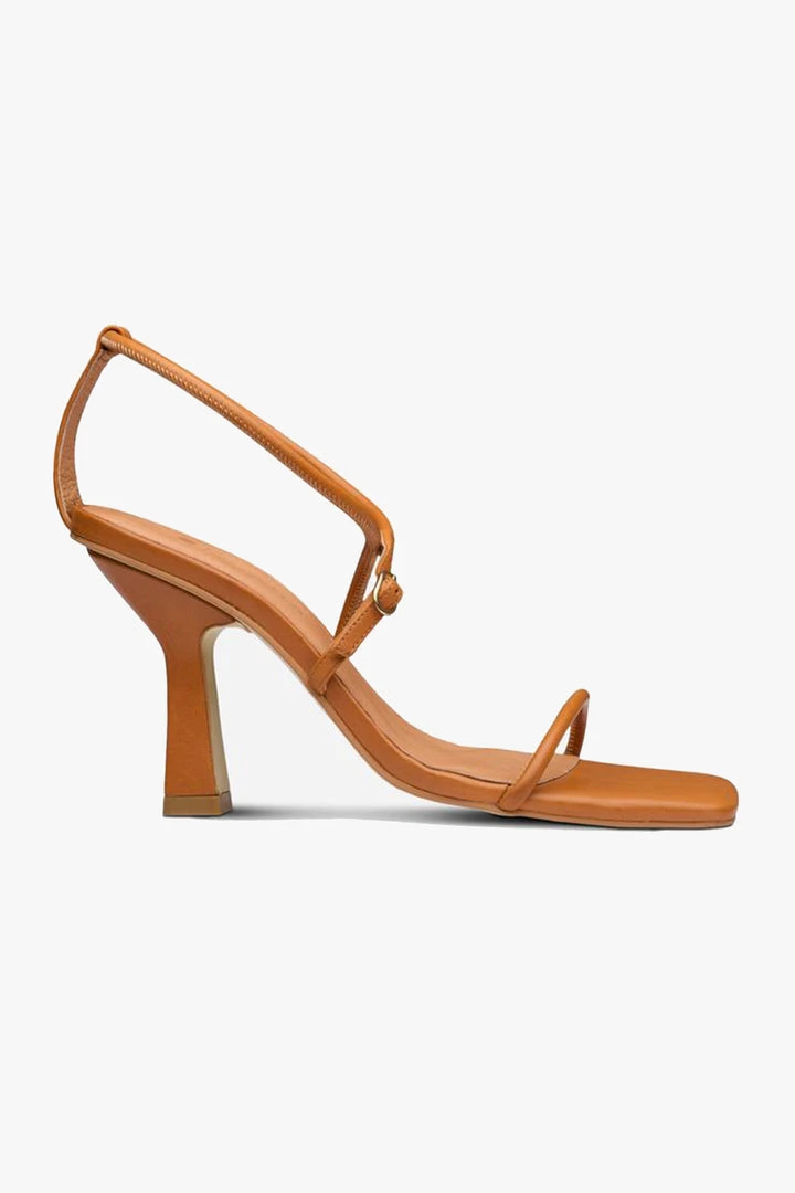 Solsana Nevaeh Thin Multi Straps Toffee Leather High Heels Accessories 3 Solsana Nevaeh Thin Multi Straps Toffee Leather High Heels Accessories