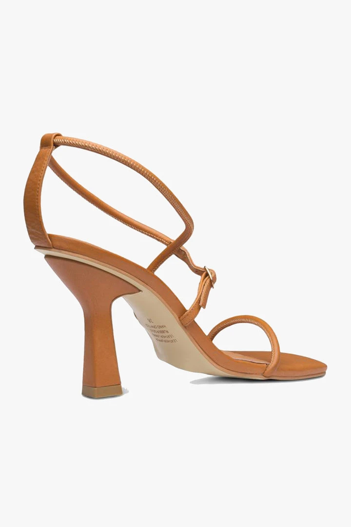 Solsana Nevaeh Thin Multi Straps Toffee Leather High Heels Accessories 5 Solsana Nevaeh Thin Multi Straps Toffee Leather High Heels Accessories