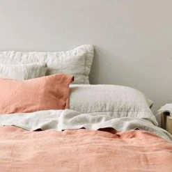 George Street Linen Belgian Washed Linen Natural Euro Pillowcase Cushion, Throws & Linen