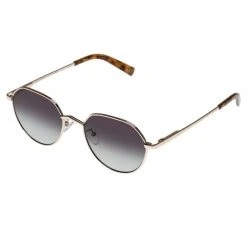 Le Specs Accessories Newfangle Metal Gold Rim With Khaki Lens Round Sunglasses