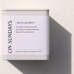 On Sundays Green Jasmine 20 Serve Loose Leaf Tea Tin Eat & Drink