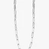 Flo Gives Back 15% To Women In Need Oval Chain Rhodium Necklace Accessories