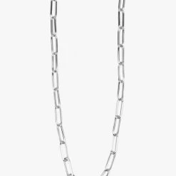 Flo Gives Back 15% To Women In Need Oval Chain Rhodium Necklace Accessories