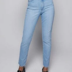 Nobody Denim Fashion Frankie Intention Ankle Stretching Sky Blue Jean