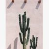Papier HQ Pink Cacti White Framed A2 Print