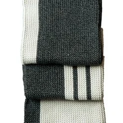 Bianca Lorenne Textured Pannello Graphite Stripe Wash Cloths Set Of 3