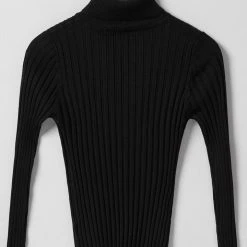 Among The Brave Phenomenal Black Rib Knit Turtleneck