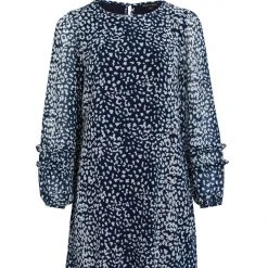 Among The Brave Fashion Poppy Navy Animal LS Double Frill Balloon Sleeve Mini Shift Dress 12 Among The Brave Fashion Poppy Navy Animal LS Double Frill Balloon Sleeve Mini Shift Dress