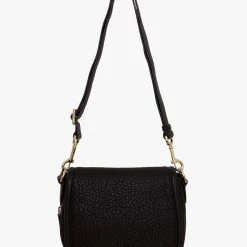 Saben Sadie Black Bubble Saddle Shoulder Bag